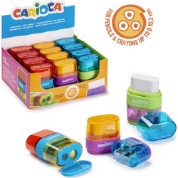 Carioca Διπλή Ξύστρα Και Γόμα (Διάφορα Χρώματα) (10343108)