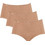 Sloggi Βαμβακερά Ψηλόμεσα Γυναικεία Slip Μπεζ 3Pack 10167191-6239