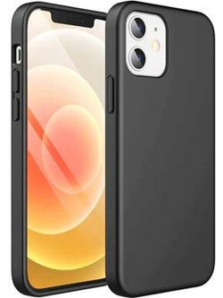Back Cover Θήκη Λεπτή Σιλικόνης Matte για iPhone 12 Mini Μαύρο