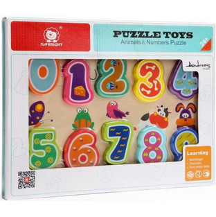 Παιδικό Puzzle Topbright Ζώα & Αριθμοί 16 Κομμάτια