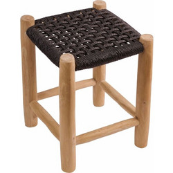 Varossi Noor Μαύρο 901-024 Σκαμπό 35 x 35 x 47cm