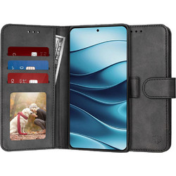 Techsuit Diary Book Θήκη Black (Xiaomi Redmi Note 14 5G)