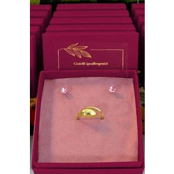 FARMA BIJOUX SET: Δαχτυλίδι σε σχήμα Δάκρυ 18k Χρυσό & Σκουλαρίκια