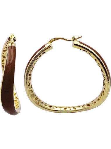 LABRIORO Σκουλαρίκια από Ασήμι 925 Gold Art.2080/G