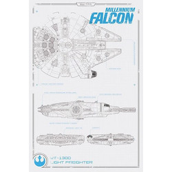 Αφίσα Millennium Falcon Plans (61x91)