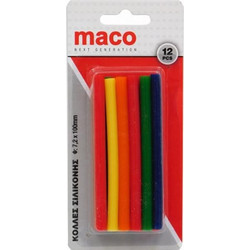 Maco Tools MC.0112100 Κόλλες Θερμοκόλλησης Πιστολιού Χρωματιστές 12mmx100mm 12 τεμαχίων