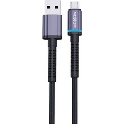 Moxom MX-CB131 HALO LED Cable Micro USB - USB-A 1m - Μαύρο