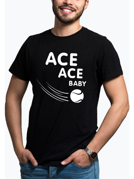 Ανδρική Μπλούζα ACE ACE BABY MTT028-Μαύρο