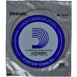 D'Addario PL017 Χορδή Ηλεκτρικής / Ακουστικής Κιθάρας Plain Steel 17"