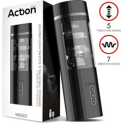 IntoYou Action Viggo Advanced Up & Down & Sucking Pocket Αυνανιστήρι με Δόνηση & Αναρρόφηση
