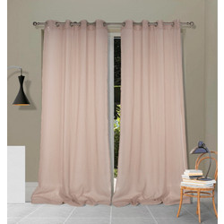 Kipper Κουρτίνα με Τρουκς 140x260 Elsa Beige