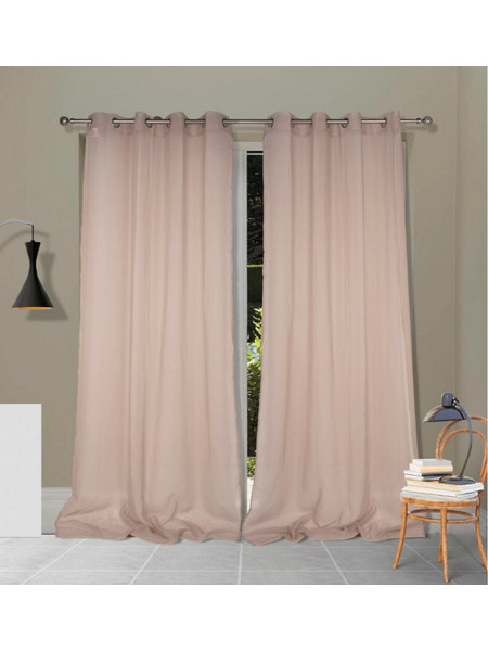 Kipper Κουρτίνα με Τρουκς 140x260 Elsa Beige