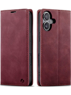Θήκη Apple iPhone 16 Plus - Spacecase Wallet Πορτοφόλι - Red (5905719111397)