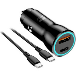 Is Blue Star Car Charger 3A 25W Pd QC3.0 Afc + Data Cable Type C To Type C 1m Black - (BSCCATCB)