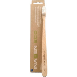 Inaden Eco Wooden Soft Οδοντόβουρτσα Λευκή