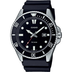Casio Standard Ανδρικό Ρολόι με Μαύρο Καουτσούκ Λουράκι MDV-107-1A1VEF