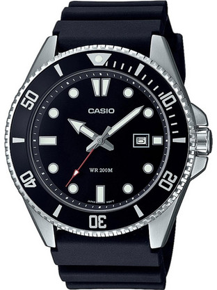 Casio Standard Ανδρικό Ρολόι με Μαύρο Καουτσούκ Λουράκι MDV-107-1A1VEF