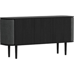 Μπουφές Treasures Horizons S 5107C709-04 150x43x75cm Black Oak-Dark Grey Umage Ατσάλι,Ξύλο