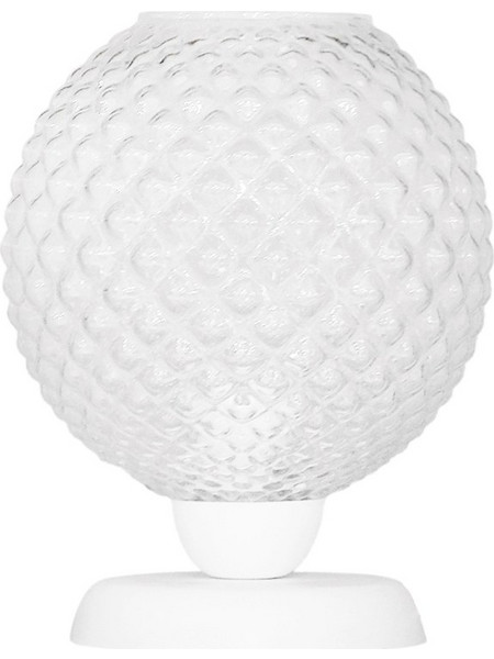 Heronia Lighting TL-07/5010 Πορτατίφ Ε27 Διαφανές Λευκό Φ20xΥ26cm