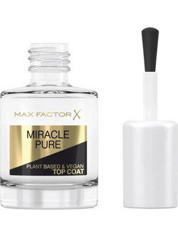 Max Factor Miracle Pure Plant Based & Vegan Top Coat Βερνίκι Νυχιών 12ml