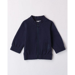 IDO OPEN LONG SLEEVE SWEATER WITH ZIP OR BUTTONS - 4.A228/00 - ΑΓΟΡΙ - NAVY
