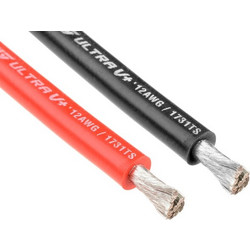 Καλώδιο σιλικόνης 12 AWG 1 μέτρο σε μαύρο χρώμα