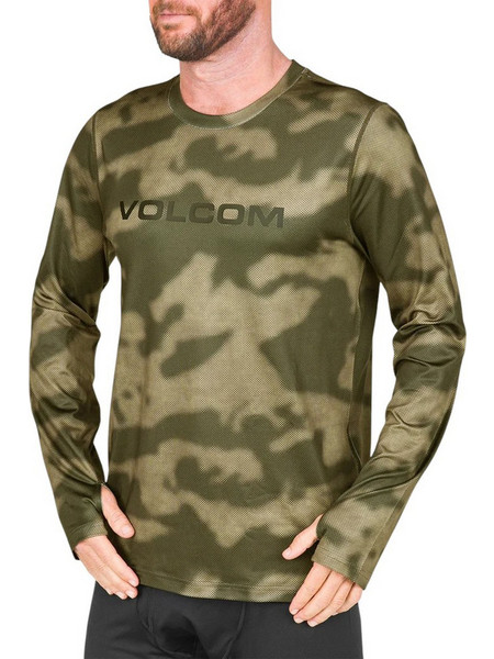 VOLCOM M V-SCIENCE CREW T-SHIRT - G2152502-CAM ARMY