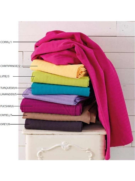 Παλαμαική Κουβέρτα Πικέ Summer Colors Υπέρδιπλη - 240X250 Grey