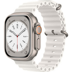 Techsuit Watchband W038 Λουράκι Σιλικόνης White (Apple Watch 42 / 44 / 45 / 49mm)