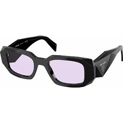 Prada PR17WS 16K40J Γυναικεία Γυαλιά Ηλίου Τετράγωνα Κοκάλινα Μαύρα με Μωβ Φακό