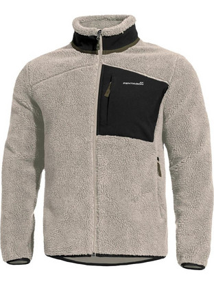 Pentagon Ανδρική Ζακέτα Fleece με Φερμουάρ Μπεζ K08063-04DT