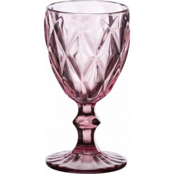 Cryspo Trio Σετ Ποτήρια Κρασιού Γυάλινα Κολωνάτα Kare Purple 220ml 6τμχ 52.702.54