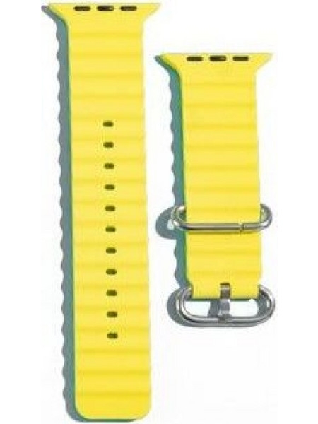 XO BT02B Marine Λουράκι Σιλικόνης Yellow (Apple Watch 42 / 44 / 45 / 49mm)