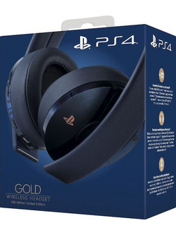 Sony Official Gold Wireless Headset 500 Million Limited Edition PS4 Blue