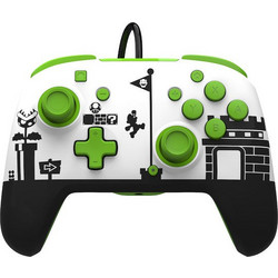 PDP Retro Mario Wired Controller Switch Black White Green