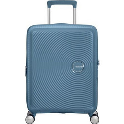 American Tourister Soundbox Expandable Βαλίτσα Καμπίνας 55x40x20cm με 4 Ρόδες Μπλε