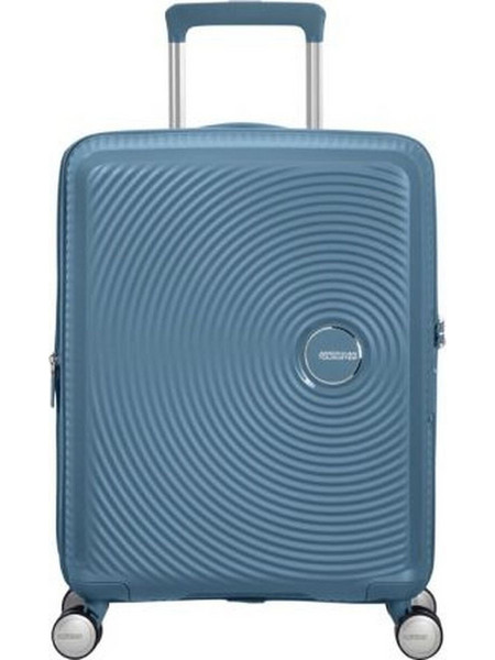 American Tourister Soundbox Expandable Βαλίτσα Καμπίνας 55x40x20cm με 4 Ρόδες Μπλε