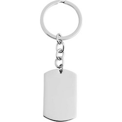 Akzent Adam unisex μπρελόκ από ανοξείδωτο ατσάλι ασημί - 5090001-001
