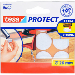 Tesa - Τσοχάκια Αυτοκόλλητα Φ.26mm Λευκό Σετ 9 Τεμαχίων 57894-00000