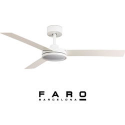 Faro Barcelona 34260 Ανεμιστήρας Οροφής 132cm 24W με Φως & Τηλεχειριστήριο Λευκός
