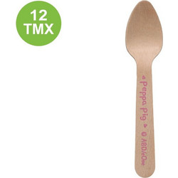Κουταλάκια Πάρτι Ξύλινα Peppa 11cm - 12 τμχ