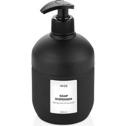 Δοχείο κρεμοσάπουνο γυάλινο cool black No519 425ml 5,6x16,5cm
