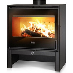 Deville Leman Ατσάλινη Ξυλόσομπα Αερόθερμη 8kW