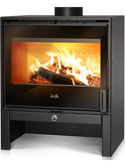 Deville Leman Ατσάλινη Ξυλόσομπα Αερόθερμη 8kW