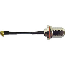 E-zy EZ-MMCXRA2NB20 MMCX Right Angle to N-Type Female Bulkhead 20cm