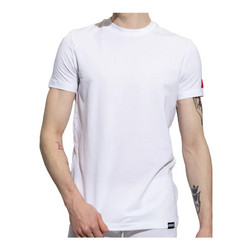 DSQUARED2 Ανδρικό T-Shirt BE ICON Arm Logo, Χρώμα Λευκό-Κόκκινο