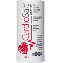 Uni-Pharma Cardiosalt, Μεταλλικό Αλάτι με 50% Λιγότερο Νάτριο 250gr