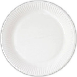 Πιάτο Χάρτινο σε Λευκό Χρώμα με Διάμετρο 18cm (10 τεμ.) Tessera (QXR18RFSC)