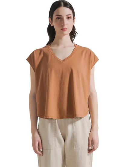 DEHA JERSEY T-SHIRT ΜΠΛΟΥΖΑ A00691-37117-AMBER BROWN