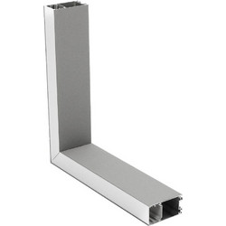 ALP-CORNER-SIDE90 LUMILINE 61768 Επιφανειακό / Κρεμαστό Προφίλ Αλουμινίου Γωνία με Λευκό Γαλακτερό Πατητό Κάλυμμα για Ταινίες LED IP20 - Γκρι Ανθρακί Ματ - Μ30 x Π3.5 x Υ7cm